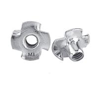 T Nut Four-Pronged Tee Nuts Zinc Plated Carbon Steel Nuts for Woodworking Furniture M3/M4/M5/M6/M8 (M3-50pcs)