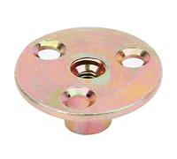 T Nut Furniture Fixing Nuts Set 5 Pcs Galvanized Iron 3 Hole Round Base High Strength (M8)