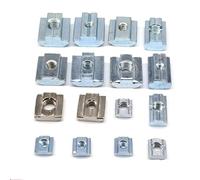 T Nuts 10/50pcs M3 M4 M5 M6 M8 M10 T Block Square Nuts T-Track Sliding Hammer Nut For Fastener Aluminum Profile 2020 3030 4040 4545 For Wood Furniture(10pcs,20 series - M4)