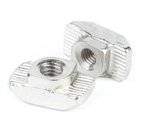 T Nuts 20Pcs M3 M4 M5 M6 M8 EU 20/30/40/45 Hammer Head T Nut Slide Square Shrapnel Steel Ball Nuts Aluminum Extrusion Profile Fasteners For Wood Furniture(EU Standard T-Nut,(45 Series) M6 20pcs)