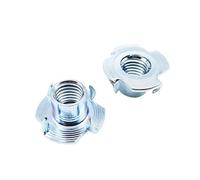 T-Nuts,Four Claws Nut, 10pcs M4 M5 M6 M8 M10 M12 Thickened Steel Wood Furniture Bed Cabinet Sofa Four Claws Speaker Blind Insert T Nut(M4x10)