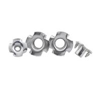 T-Nuts,Four Claws Nut, 50pcs Zinc Plated Four Claw Female Nut Captive T Pronged Tee Blind Nuts Speaker For Woodworking Furniture Hardware