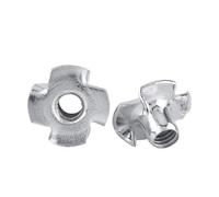 T-Nuts, T-Nuts M3-M12 Zinc Plated Carbon Steel Four Claw Blind Pronged Insert Pack of 5/10/20/50PCS(5pcs,M4)