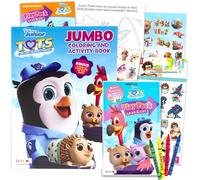 T.O.T.S. Tiny Ones Transport Service Coloring And Activity Book Bundle For Boys, Girls ~ T.O.T.S. Coloring Book Set For Kids With Wreck It Ralph Stickers (T.O.T.S. Party Supplies And Favors)