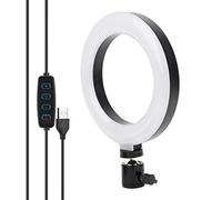 T Opiky 6 Inch LED Ring Light,800LM 10 Level Dimming/Adjustable Brightness DC 5V USB LED Ring Light Fill Lamp with 1/4in Screw Hole,for Live Broadcast/Make Up