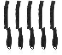 T Outdoors Crevice Cleaning Brush Set, 5 Pcs Hard Bristle Grout Brush Tool, Multifunctional Gap Scrub Brush for Window Tracks, Bathroom Tile Joints, Kitchen Sinks, Sliding Door Rails, Corners