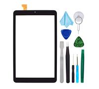 T Phael Black Touch Digitizer Screen Replacement (NO LCD) for Samsung Galaxy Tab A 8.0 2018 SM-T387 with pre-Installed adhedsive and Tools
