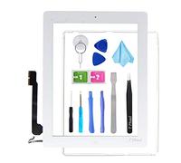 T Phael White Screen Replacement for iPad 4 A1458 A1459 A1460,iPad4 Touch Screen Digitizer Front Glass Assembly -Includes Home Button +Camera Holder+ PreInstalled Adhesive +Tools Kit