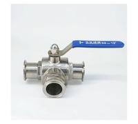T-Port 1-1/2" 38mm 304 Stainless Steel 3 Way Ball Valve 1.5" Tri Clamp 50.5mm Ferrule O/D for Homebrew Diary Product