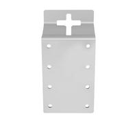 T-Post Bracket 12 Set - Heavy Duty 440 lbs Load Capacity, Multi-Hole Design for Fence Railing, Mailbox Sign, Bird Feeder, Garden Decor, Rustproof Spray-Painted Iron, Silver