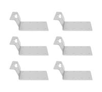 T-Post Fence Bracket 6 Pcs - Heavy Duty Spray-Painted Iron, 440 lbs Load Limit, Multi-Hole for Versatile Mounting (Signs, Birdhouses, Targets), Rustproof, Slide & Lock - Silver
