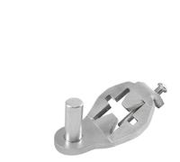 T-Post Gate Hinge with 5/8" Pin Shank for Chain Link and Metal Gates, Arched Design, Galvanized Iron Construction, 200° Swing Range