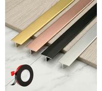 T-Profile Threshold Strips for Doorways, 3x90cm Heavy Duty Laminate Flooring Trim, Gold Metal Door Strip, Flat Tile to Laminate Transition Strip(Gray,3pcs*90 * 5cm)