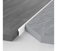 T-profile Transition Rail Aluminium Floor Edging Strip for Doorways, Seamless Transition Between Laminate and Tile Floors, 125cm Length, 2.9mm Width