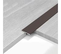 T-Profile Transition Strip, 1 M × 3 Pcs Aluminum Alloy Floor Transition Strips For Connecting Floors Of The Same Height(Coffee Brown,10mm*1m)