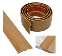 T Profile Transition Strip, PVC Door Threshold Strip, 3 m x 5 cm, Self-Adhesive Transition Profile, Floor Height Adjustment, Cover Strip for Parquet Floors, Laminates, Thresholds (Yellow Yu Wood)