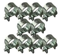 10Pcs/Set Hose Clamps W1 Zinc Plated T-Bolt Mini Fuel Line Pipe Clips 7Mm-20Mm (12-14mm)