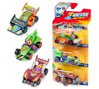 T-RACERS Mix ´N RACE 3 Pack Age 3+ - Pack of 3 collectible cars. Each car can be split in two with interchangeable parts and wheels. Pack 5/12