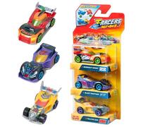 T-RACERS Mix ´N RACE 3 Pack Age 3+ - Pack of 3 collectible cars. Each car can be split in two with interchangeable parts and wheels. Pack 2/12