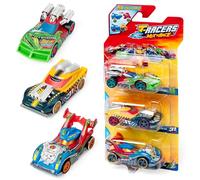 T-RACERS Mix ´N RACE 3 Pack - Pack of 3 collectible cars. Each car can be split in two with interchangeable parts and wheels. Pack 7/12