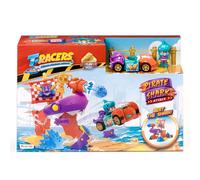 T-Racers Pirate Shark Playset Exclusive Vehicle Car Figurine Ship Toy Set Play