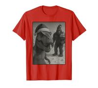 T Rex Bigfoot Selfie North Pole Christmas Dinosaur T-Shirt
