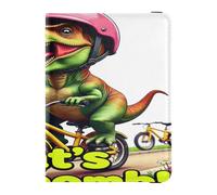 T-rex Biker that's The Bomb Leather Passport and Vaccine Card Holder Combo Travel Passport Wallet With Vaccination Card Slot Passport Holder for Men and Women Waterproof