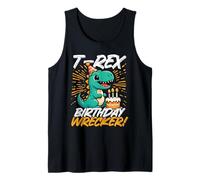 T-Rex Birthday Wrecker Funny Dino Party Tank Top
