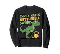 T-rex Bodybuilding Lifting Gym Lovers Dinosaur Kettlebell Sweatshirt