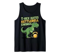 T-rex Bodybuilding Lifting Gym Lovers Dinosaur Kettlebell Tank Top