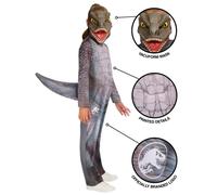 T-Rex Costume Dinosaur Kids Fancy Dress Outfit Boys Girls + Mask Age 5-10