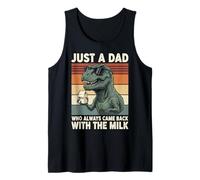 T-Rex Dad Who Always Came Back with The Milk Retro Sunset Tank Top