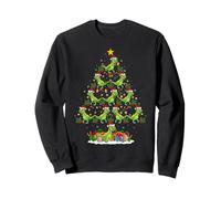 T-Rex Dino Christmas Tree Lights Santa Funny Dinosaur Xmas Sweatshirt