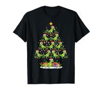 T-Rex Dino Christmas Tree Lights Santa Funny Dinosaur Xmas T-Shirt