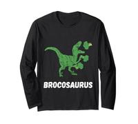 T-Rex Dino Green Vegetable Eating Broccoli Vegan Broccoli Long Sleeve T-Shirt