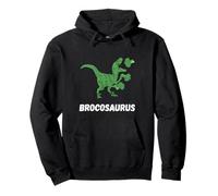 T-Rex Dino Green Vegetable Eating Broccoli Vegan Broccoli Pullover Hoodie