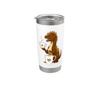 T-Rex Dino with Coffee Stainless Steel Insulated Tumbler