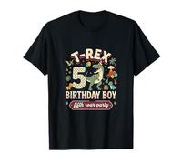 T-Rex Dinosaur 5th Birthday Boy Toddler Party Tee T-Shirt