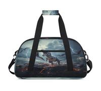 T-rex Dinosaur Duffel Bags for Women Men Kids Girls Boys Overnight Weekender Travel Bag 24L Sport Gym Duffel Bag Practice Tote Carry Bag