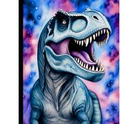 T-Rex Dinosaur in Space Notebook - Lined Journal - 110 Pages
