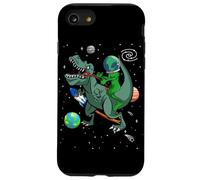 T-Rex Dinosaur In the Outer Space Astronaut Alien Case for iPhone SE (2020) / 7/8