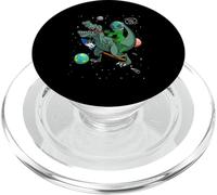 T-Rex Dinosaur In the Outer Space Astronaut Alien PopSockets PopGrip for MagSafe