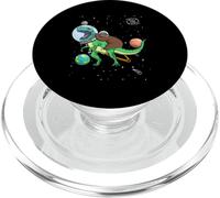 T-Rex Dinosaur In the Outer Space Astronaut Sloth PopSockets PopGrip for MagSafe