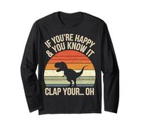 T Rex Dinosaur Meme Funny Dino Gifts For Men Women Boy Kid Long Sleeve T-Shirt