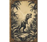 T-Rex Dinosaur Notebook: Vintage Jungle Art | 6x9 Decorative Lined Journal, 120 Pages