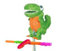 T Rex Dinosaur Piñata set -Includes buster and Blindfold - Measures 48cm x 29cm x 14cm - Fill with your own Toys