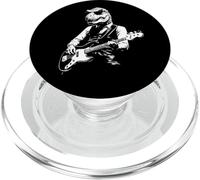 T-Rex Dinosaur Playing Bass Guitar Wearing Sunglasses Design PopSockets PopGrip for MagSafe