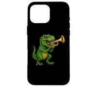 T-Rex Dinosaur Playing Trumpet Musician Music Case for iPhone 16 Pro Max