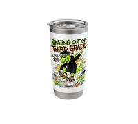 T-Rex Dinosaur Skateboard Skating Out of Third Grade 2026 Stainless Steel Insulated Tumbler