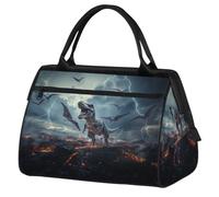T-rex Dinosaur Travel Duffle Bag for Women Men Kids Boys Girls Weekend Overnight Bags 24 L Holdall Tote Cabin Bag for Sports Gym Yoga